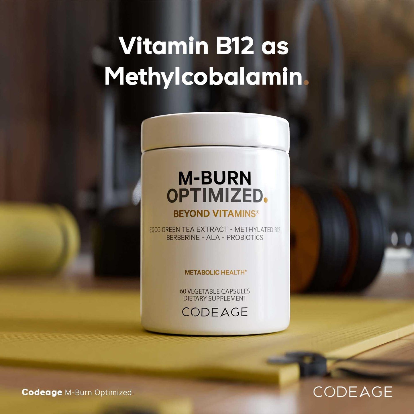 Codeage M-Burn Optimized Supplement - Decaffeinated Green Tea Std. to 50% EGCG, Berberine, Akkermansia, Vitamin B12 - Probiotics - Vitamins - 60 Capsules CodeageBuy Supplements Australia