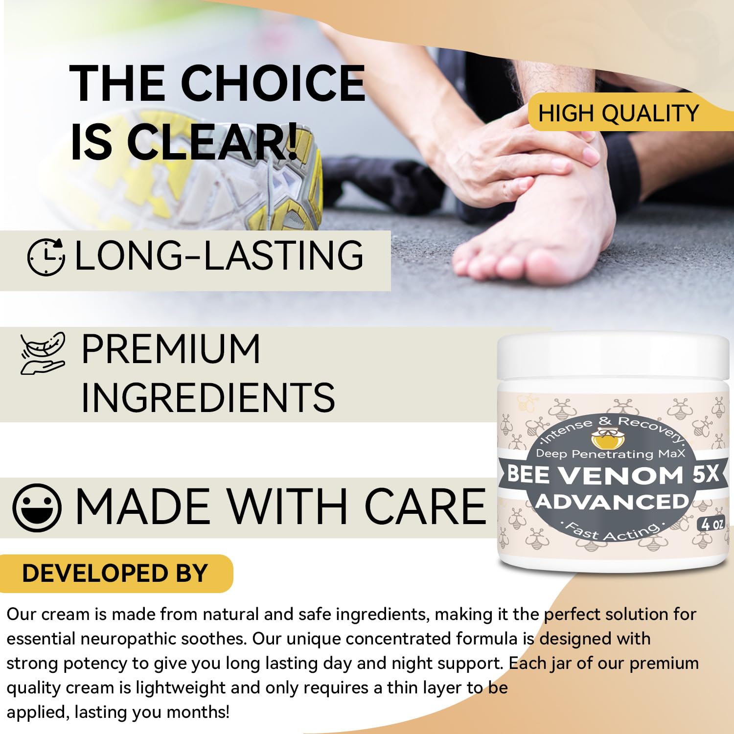 Benolixia Bee Venom Bone Cream, Bee Venom Joint Gel, Professional Bee Venom Joint Gel, Bee Venom Advanced Joint and Bone Cream for Back, Neck, Hands, Knee, Feet BenolixiaBuy Supplements Australia