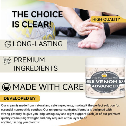 AEROMAXX Organic Bee Venom Muscle Joint Cream, 10x Maximum Caring Ointment, Soothe Shoulder, Back, Neck, Hands, Knuckles, Elbows, Feet, Leg, Knees, Ankle, Meniscus, for Adults, Elderly AEROMAXXBuy Supplements Australia