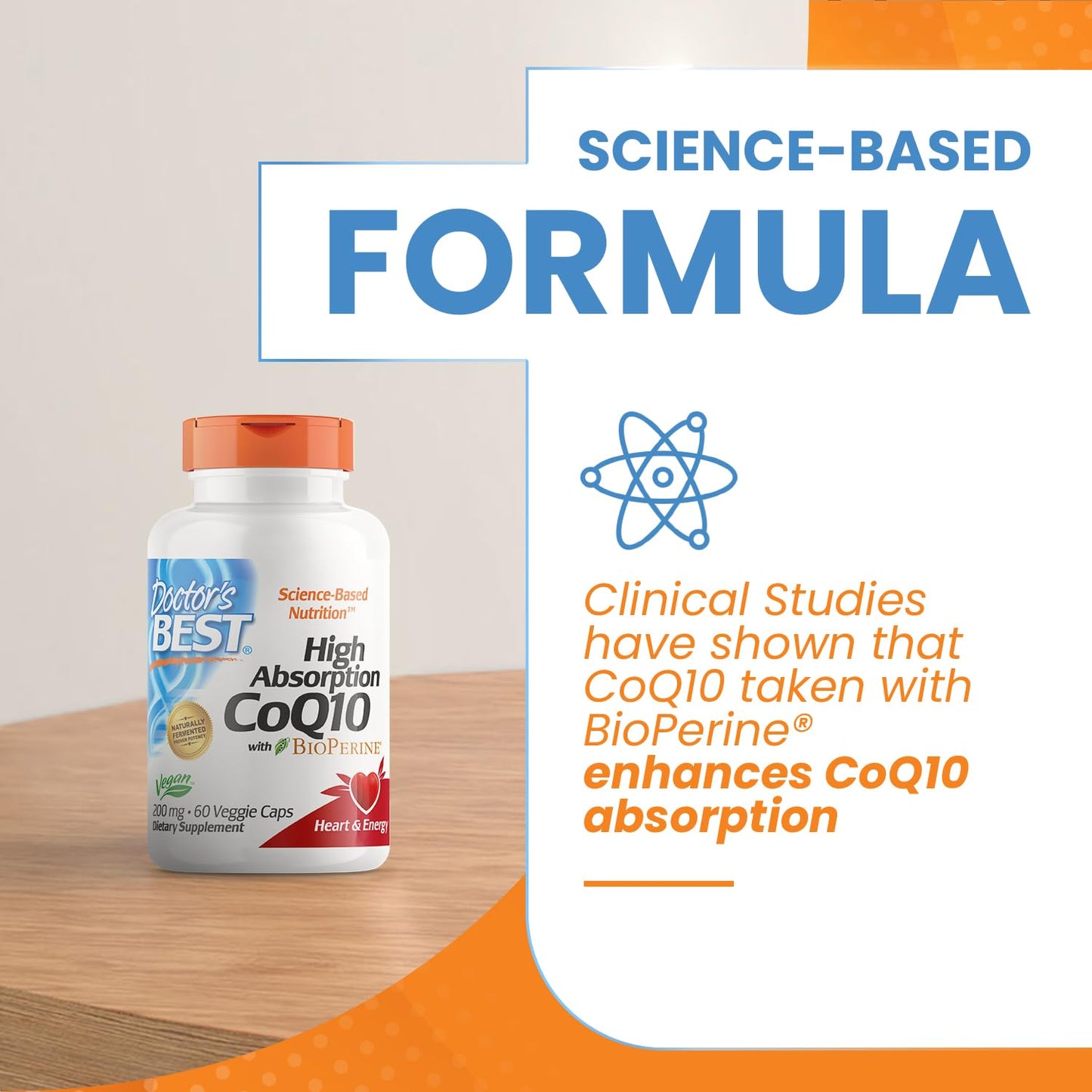 Doctor's Best High Absorption CoQ10 with BioPerine Gluten Free Naturally Fermented Doctor's BESTBuy Supplements Australia