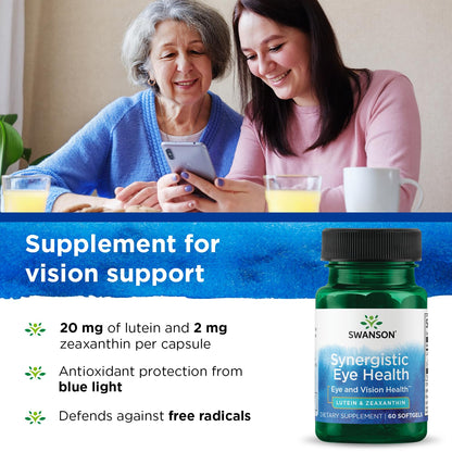 Swanson Synergistic Eye Health - Lutein and Zeaxanthin Supplement SwansonBuy Supplements Australia