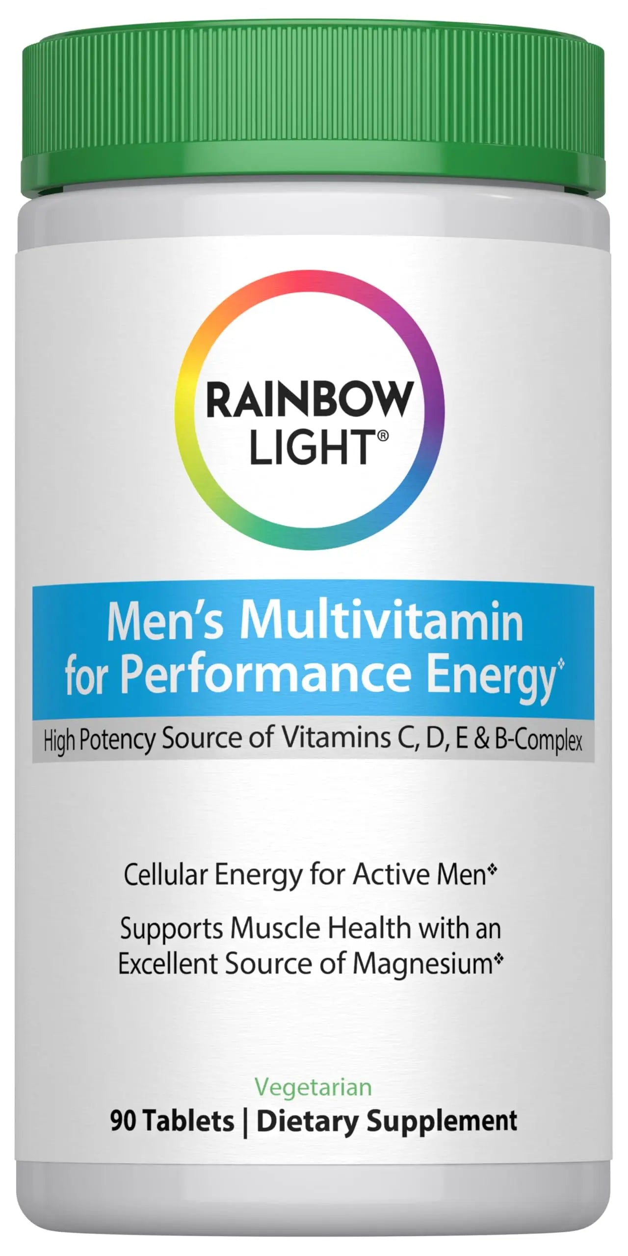 Rainbow Light Performance Energy Multivitamin for Men + | 90 Tablets | Real Food Nutrients | with Digestive Enzymes & Probiotics | Nitric Oxide Precursors Rainbow LightBuy Supplements Australia