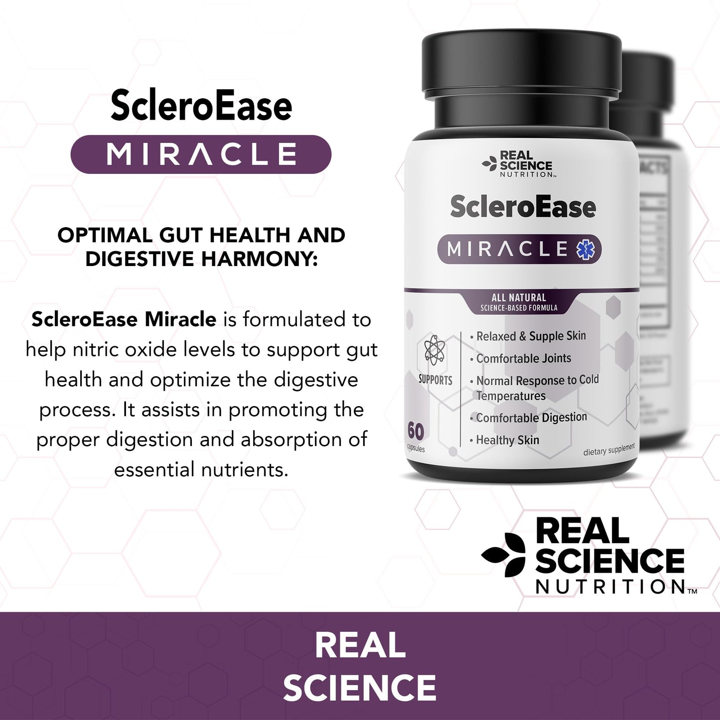 Real Science Nutrition ScleroEase Miracle Offers Relief to sufferers of Scleroderma, Supporting Flexible & Supple Skin, Comfortable Joint Movement, Comfortable Digestion, and Healthy Skin Real Science NutritionBuy Supplements Australia