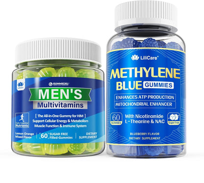 LILICARE Mens Multivitamins Gummies + Methylene Blue Gummies for Human LILICAREBuy Supplements Australia
