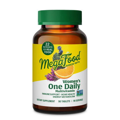 MegaFood Womens Multivitamin One Daily - Multivitamin for Women - Vitamin C, Vitamin D, Iron & B Vitamins - Bone, Energy Metabolism & Immune Support - Vegetarian, GlutenFree - 90 Tablets, 90 Servings MegaFoodBuy Supplements Australia