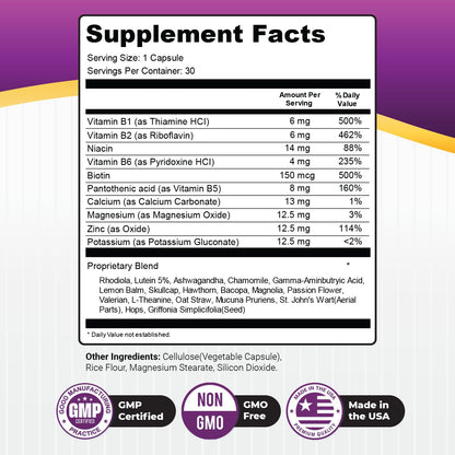 GlucoShield Pro - Natural Supplement with Vitamins B1, B2, B6, Magnesium, Zinc & Calcium | Non-GMO, Stimulant-Free, Easy-to-Take | Made in the USA, GMP-Certified | 30 Capsules, 3 Month Supply Nature’s NutriWaveBuy Supplements Australia