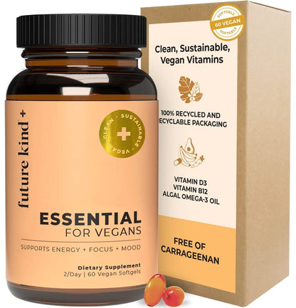 Future Kind 3 in 1 Daily Multivitamin - for Energy, Clarity, Active Wellness Support with B12, D3, and Algal Omega-3 - Essential Vegan Multivitamin for Women & Men Future KindBuy Supplements Australia