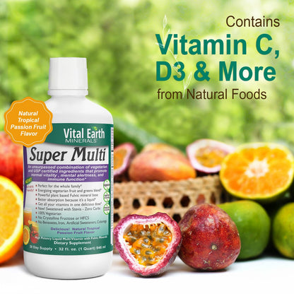 Vital Earth Minerals Bone & Wellness Support – Cal Mag Liquid + Super Multi, Liquid Multivitamins, MTHFR Support, 32 Oz Ea Vital Earth MineralsBuy Supplements Australia