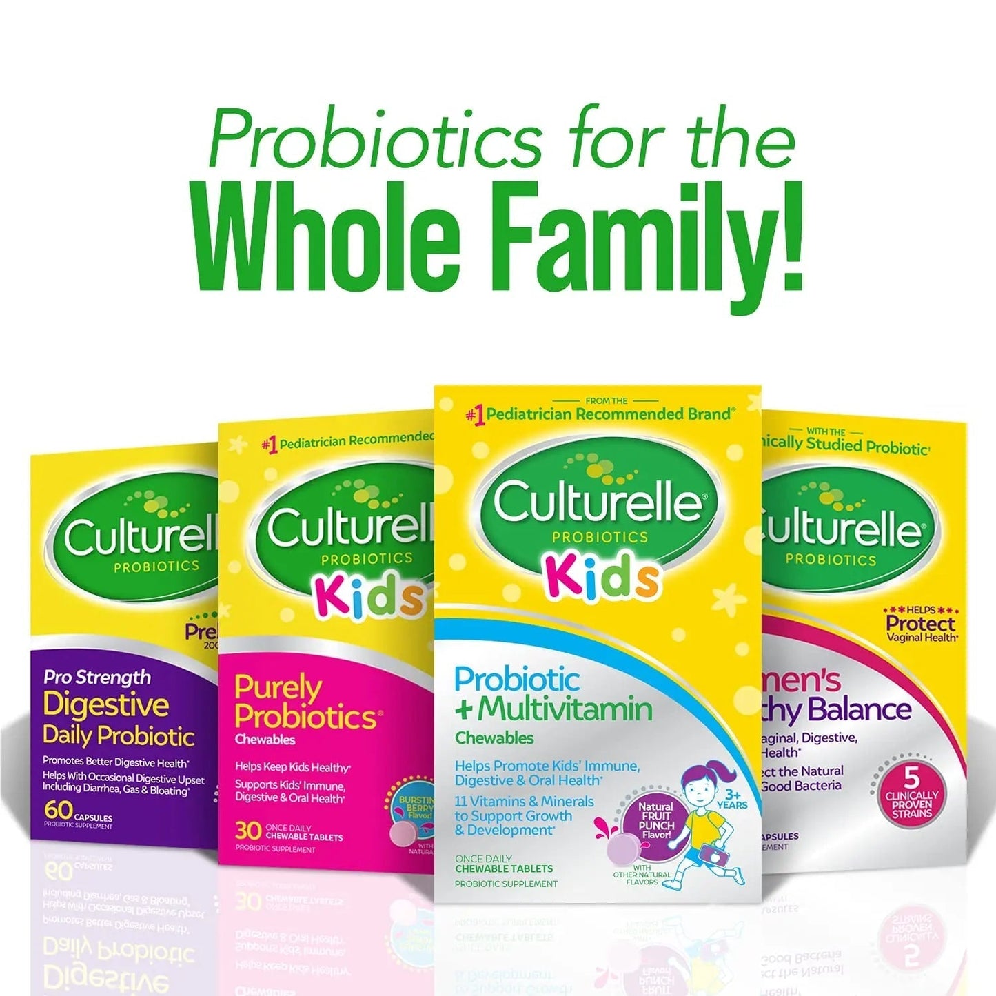 Culturelle Kids Probiotic + Complete Multivitamin Chewable For Kids, Ages 3+, 30 Count, Digestive Health, Oral Health & Immune Support CulturelleBuy Supplements Australia