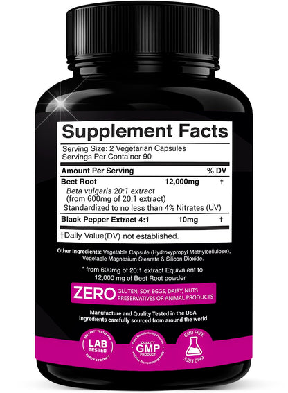 Beet Root Extract Capsules - 12000mg 20x Concentrated Beet Root Capsules Supplement X Gold HealthBuy Supplements Australia