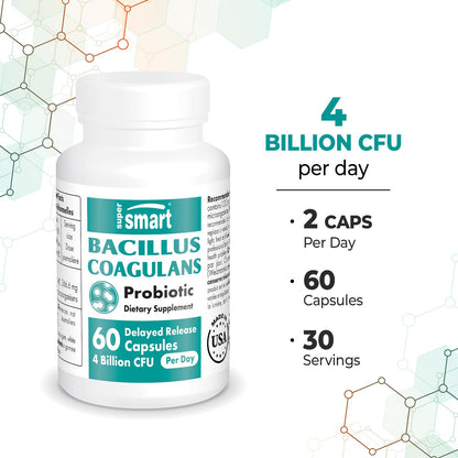 Supersmart - Bacillus Coagulans Probiotic 4 Billion CFU per Day (High Absorption) SupersmartBuy Supplements Australia