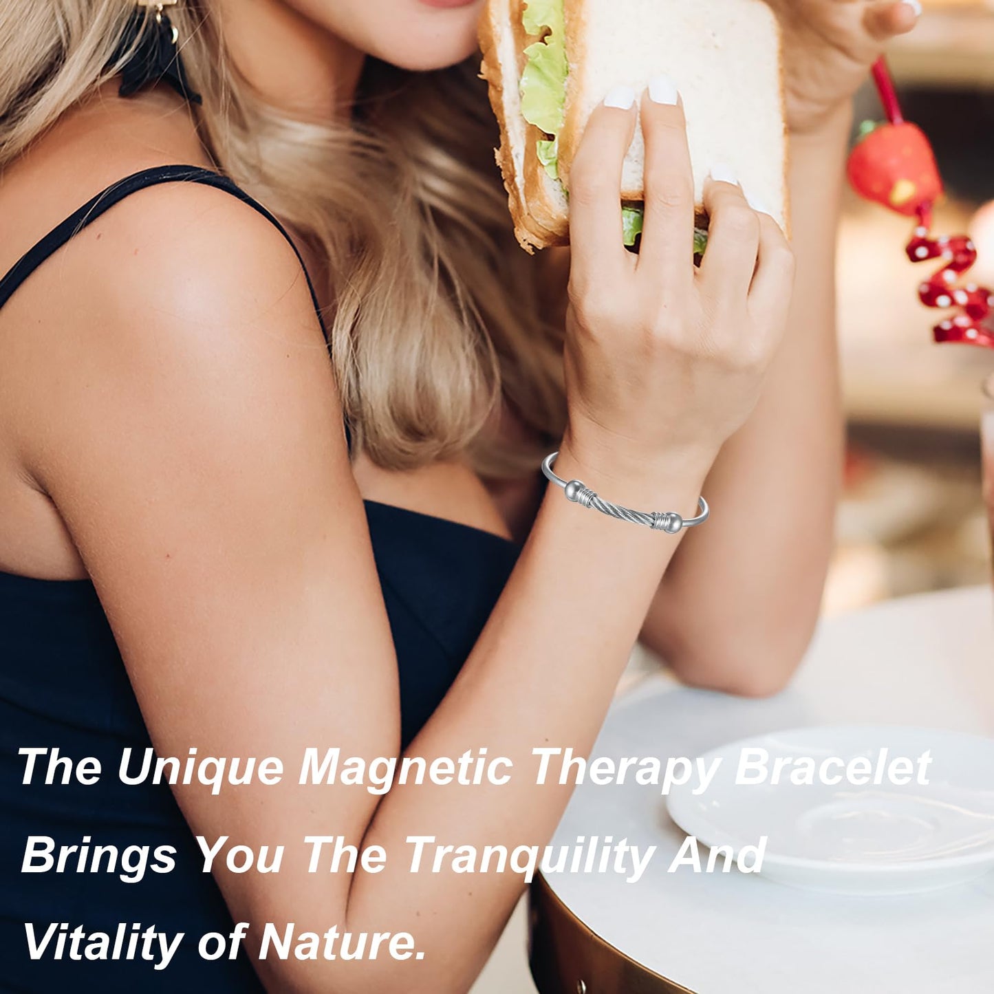 EnerMagiX Magnetic Bracelet for Women for Arthritis and Joint,Twisted Cable Stainless Steel Bangle EnerMagiXBuy Supplements Australia