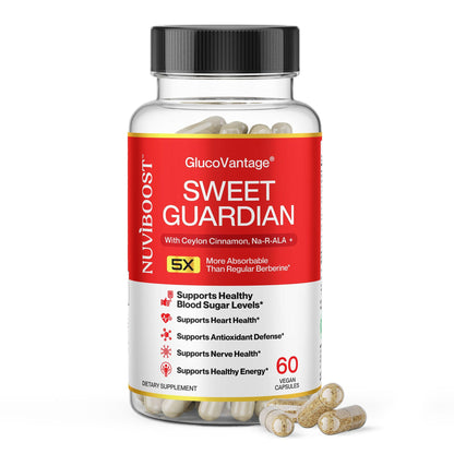 NUVIBOOST Super Dihydroberberine (GlucoVantage®) 200mg with Ceylon Cinnamon, Alpha Lipoic Acid, Selenium, Gymnema Sylvestre, Benfotiamine and Others for Overall Immunity. NUVIBOOSTBuy Supplements Australia