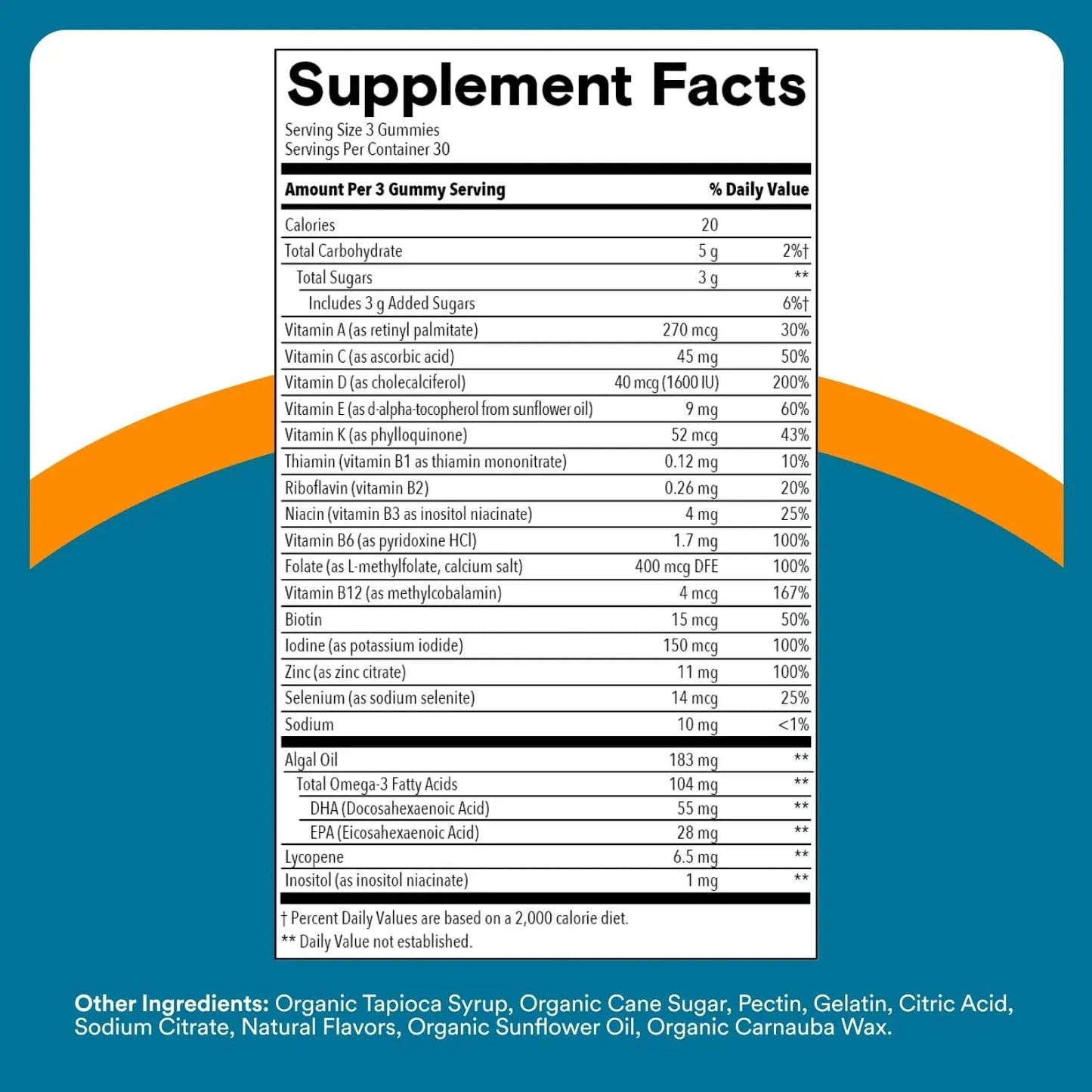 SmartyPants Men's Multivitamin Gummies - Improved Formula: Omega 3 (DHA/EPA), Methylfolate, Vitamin D3, C, Vitamin B12, B6, Vitamin A SmartyPants