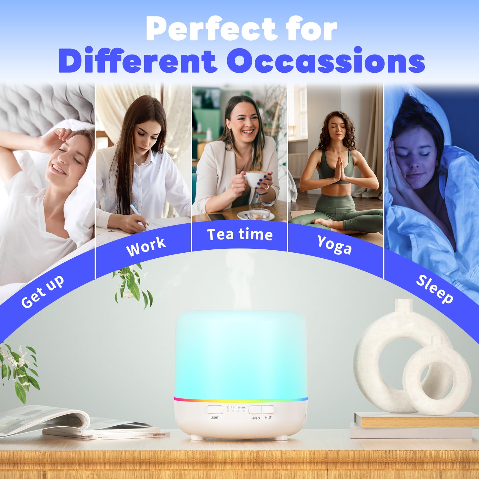 Otheya Scent Essential Oil Diffuser 2 Pack 200 ML Ultrasonic Cool Mist Humidifiers and Aroma Diffuser OtheyaBuy Supplements Australia