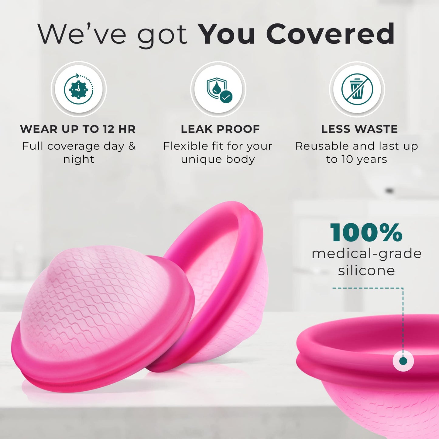 Ecoblossom Reusable Menstrual Disc - Large Menstrual Cup - Soft Period Disc for Women Designed EcoBlossomBuy Supplements Australia