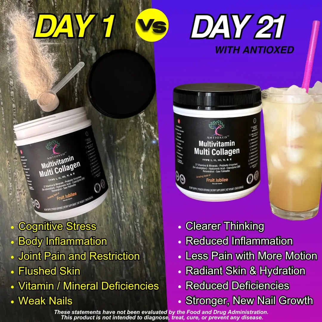 Antioxed Multi Collagen Multivitamin for Women+Men, Keto, Skin, Joint, Cognitive, Heart, Sensual, & Immune Health, Hydrolyzed Peptides, Antioxidants, Probiotics AntioxedBuy Supplements Australia