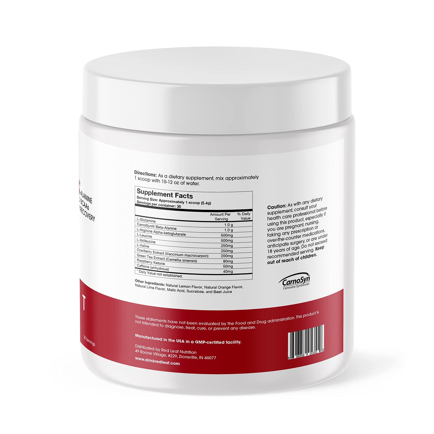 Red Leaf Pre Workout Energizer Powder, BCAA's, Beta-Alanine, Amino Acids and Green Tea Red LeafBuy Supplements Australia