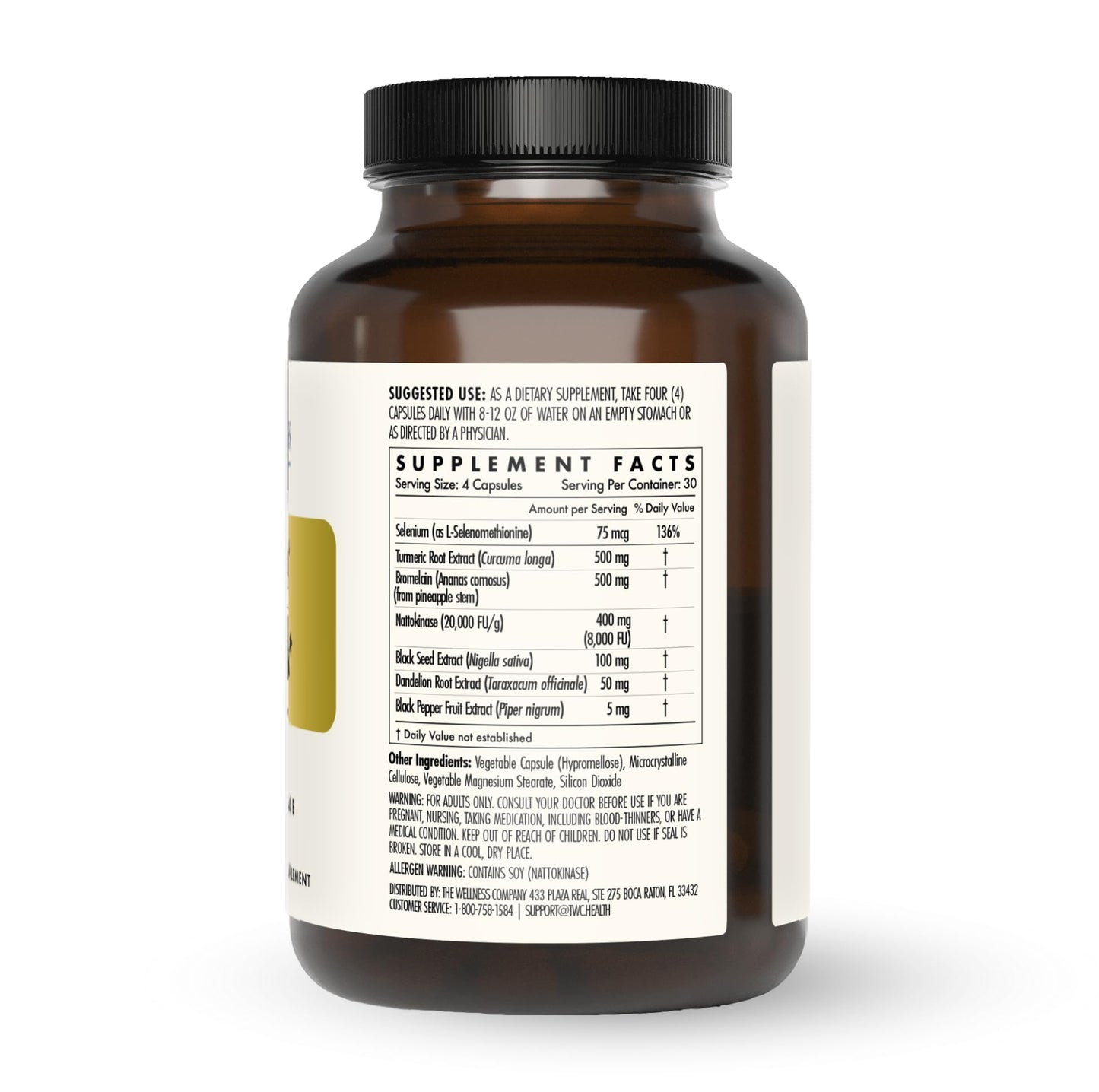 The Wellness Company Ultimate Spike Detox – Dr. McCullough Designed - 3-in-1 Nattokinase, Turmeric, & Bromelain Extra Strength