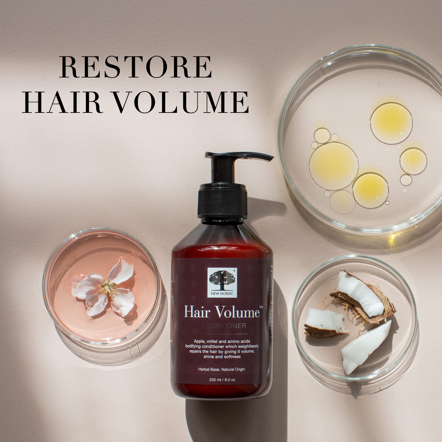 New Nordic Hair Volume Conditioner, Creamy Herbal Recipe to Weightlessly Hydrate, Volumize, Soften & Shine, Vegan, Clean Ingredients, 8.5 Fl Oz NEW NORDICBuy Supplements Australia