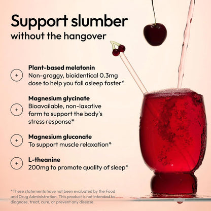 Moon Juice Sleepy Magnesi-Om - Sleep Supplement Powder with Magnesium Glycinate, L-Theanine & Plant-Based Melatonin, Sugar-Free Bedtime Drink Mix for Deep Sleep w/o Grogginess, Cherry, 35 Servings Moon JuiceBuy Supplements Australia