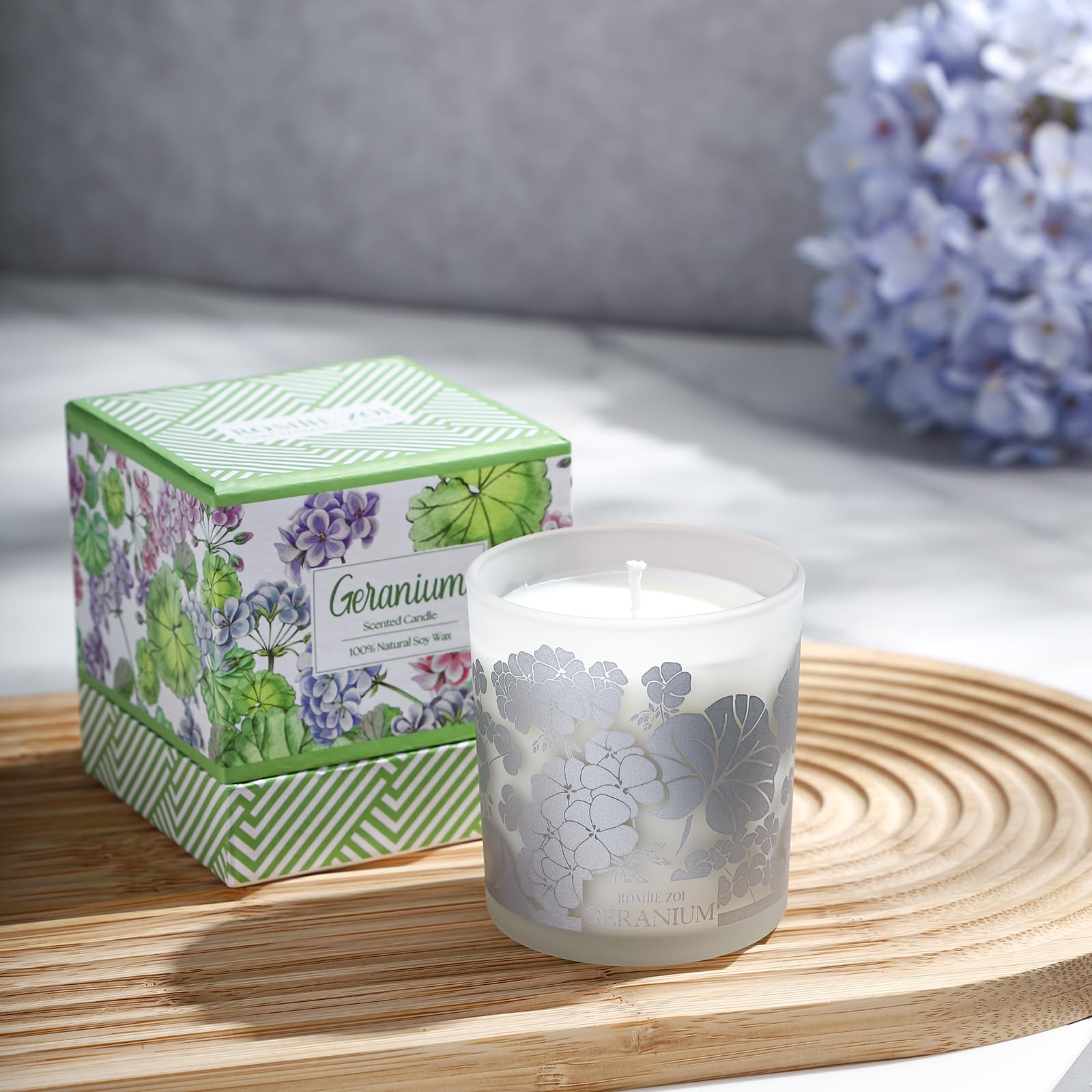 ROMIIE ZOI Scented Candle - Geranium - 6oz Aromatherapy Soy Wax Jar Candle for Home, Gifts for Women ROMIIE ZOIBuy Supplements Australia