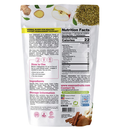 Slim Essenze Instant Berry Tea, Herb & Berry Mix Detox Tea Powder - Drink Hot or Cold EssenzefruitsBuy Supplements Australia