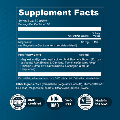 Nature’s NutriWave Alphacur – Natural Supplement with Magnesium, Alpha Lipoic Acid, Turmeric & CoQ10 – Non-GMO, 100% Natural, Made in the USA, GMP-Certified – 30 Capsules, 2 Month Supply Nature’s NutriWaveBuy Supplements Australia