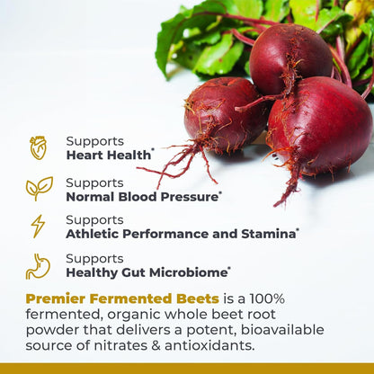 Premier Research Labs Premier Fermented Beets - Beet Root Powder Fermented, Organic Fermented Beets for Men & Women, Beetroot, Nitrates, Blood Pressure Support, USDA Organic - 6.3 Oz Jar Premier Research LabsBuy Supplements Australia
