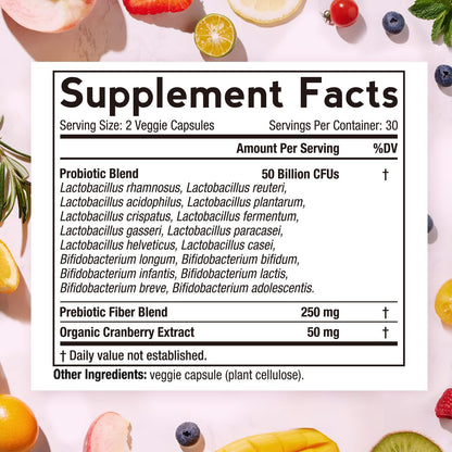 Doctor's Recipes Women's Probiotics, 50 Billion CFU 16 Strains, with Organic Prebiotics Doctor's RecipesBuy Supplements Australia