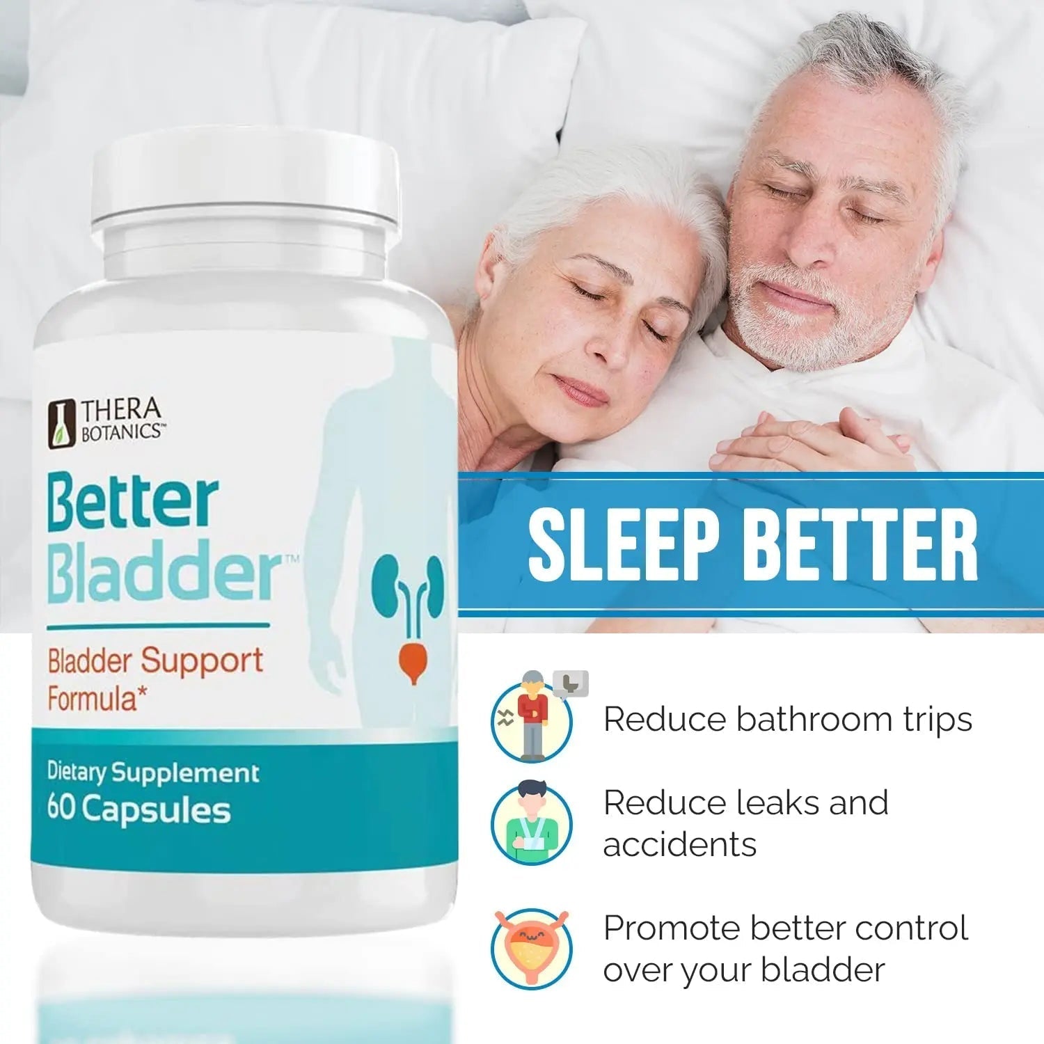 Better Bladder Control Supplement for Women & Men – Bladder Support Supplement to Help Reduce Urinary Leaks, Frequency & Urgency - 60 Count (1 Bottle) Better BladderBuy Supplements Australia