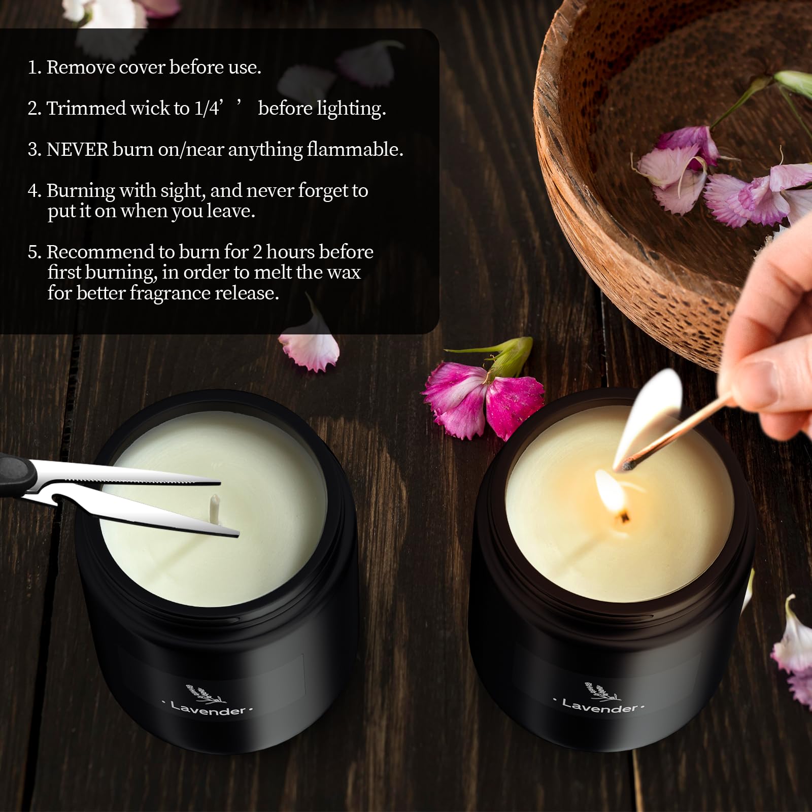 2 Pack Scented Candles for Home Scented, Strong Fragranced Aromatherapy Candles - 6 Oz TranquilBlissBuy Supplements Australia