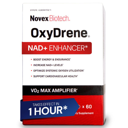 Novex Biotech Oxydrene NAD+ Enhancer - Natural Supplement Promoting Metabolism and Cardiovascular Support for Men and Women - (60 Capsules) Novex BiotechBuy Supplements Australia