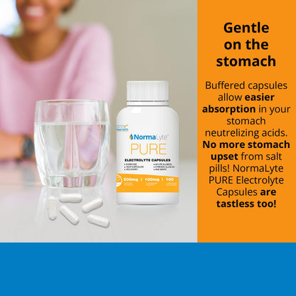 NormaLyte Electrolyte Capsules - Replenish Electrolytes for Peak Performance - Hydration Salt Pills with Essential Minerals for Energy Boost, and Muscle Recovery - 100ct/Bottle NormaLyteBuy Supplements Australia