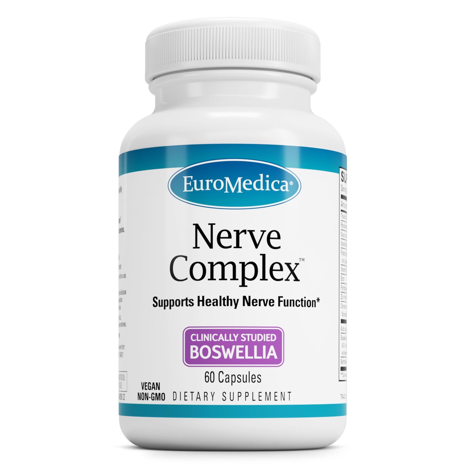 EuroMedica Nerve Complex - Herbal Supplement with Bioactive Vitamin B12 - Circulation & Nerve Health Support Supplement - Vegan Capsules with Boswellia Serrata - 60 Capsules EuroMedicaBuy Supplements Australia