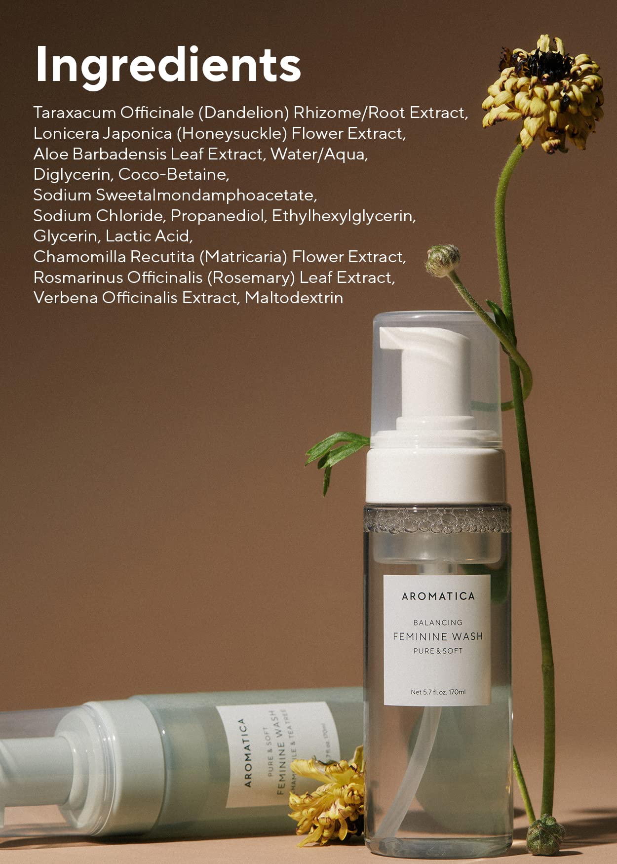 AROMATICA Pure and Soft Feminine Foaming Wash | Vegan, pH-Balanced, Natural Ingredients AROMATICABuy Supplements Australia