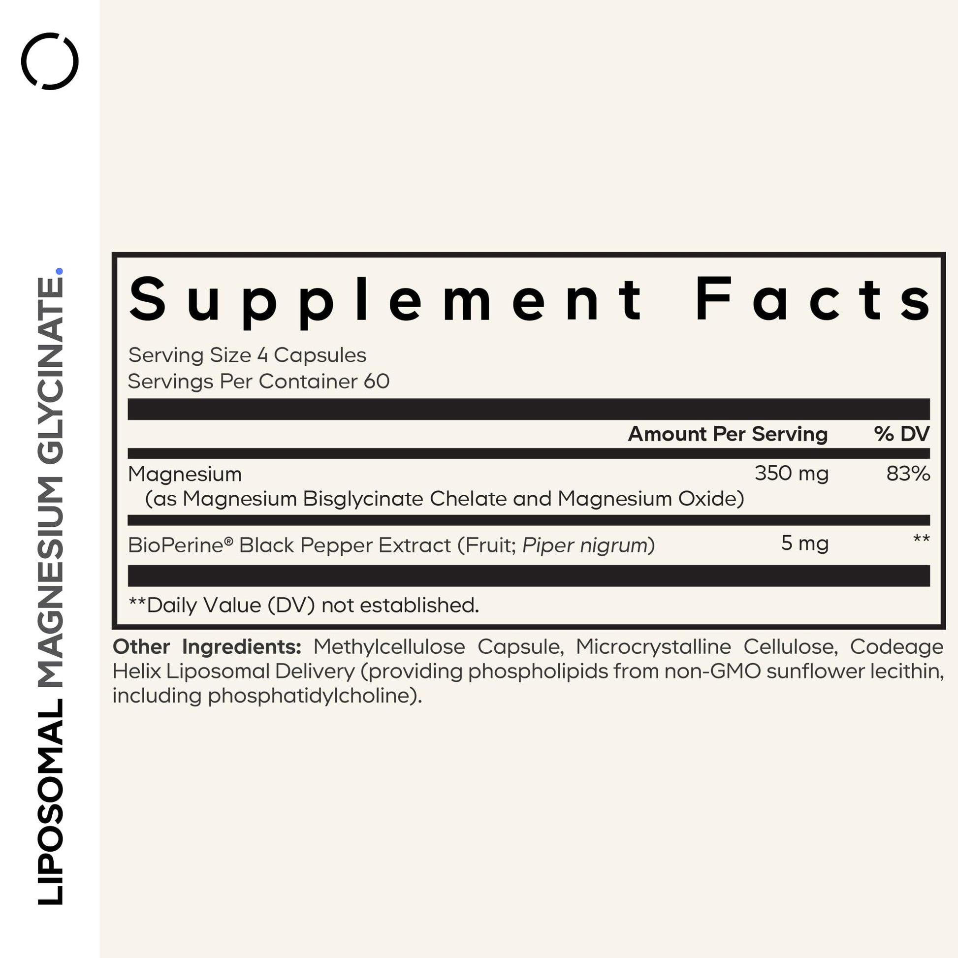 Codeage Liposomal Magnesium Glycinate Supplement, 2-Month Supply, Bisglycinate Magnesium Chelate, Chelated Magnesium Mineral Pills, BioPerine Black Pepper Vitamins Capsules, Non-GMO Vegan, 240 ct CodeageBuy Supplements Australia