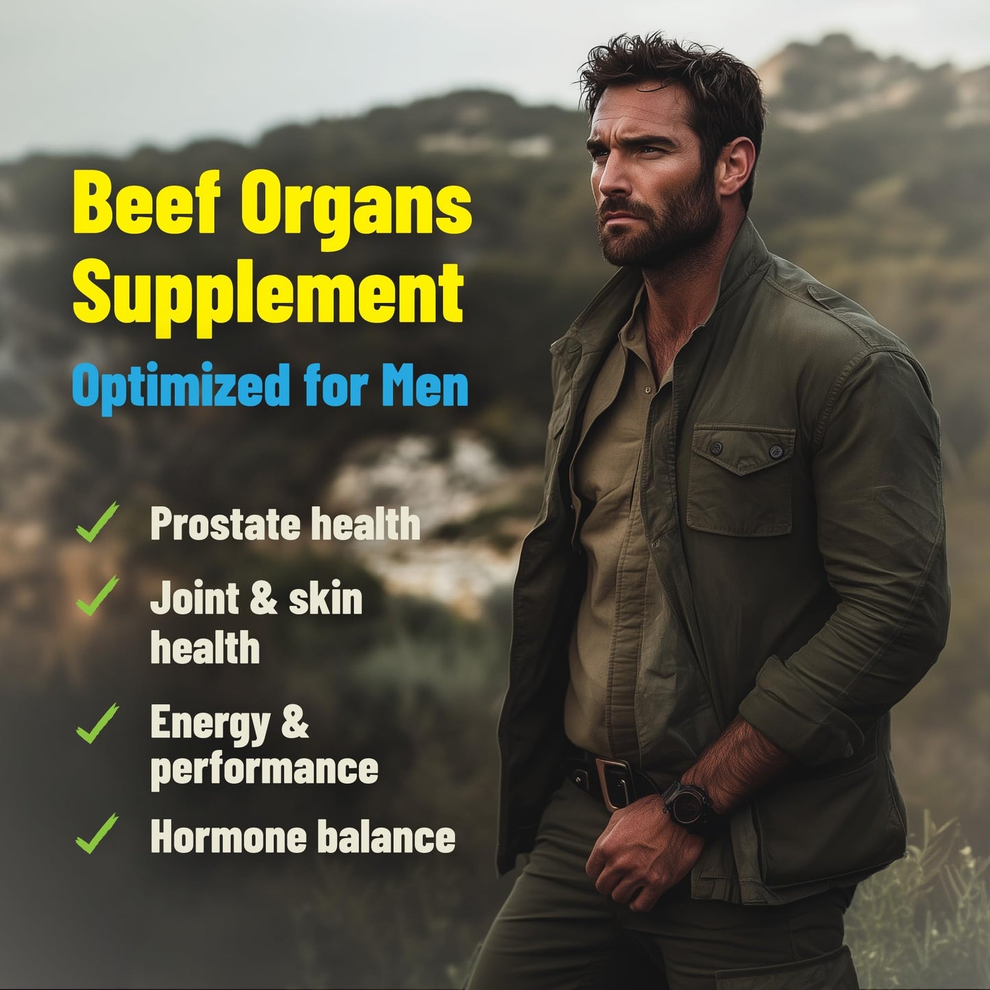 Grass Fed Beef Organ Supplement for Men - Male Optimization Pills - 6 Vital Beef Organs to Drive Prostate Health & Peak Performance, Made in USA, 90 Capsules (2 Pack) PRIMAL FURYBuy Supplements Australia