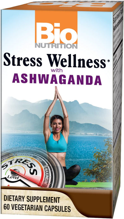 Bio Nutrition Stress Wellness with Ashwagandha, 60 Vegetarian Capsules Bio NutritionBuy Supplements Australia
