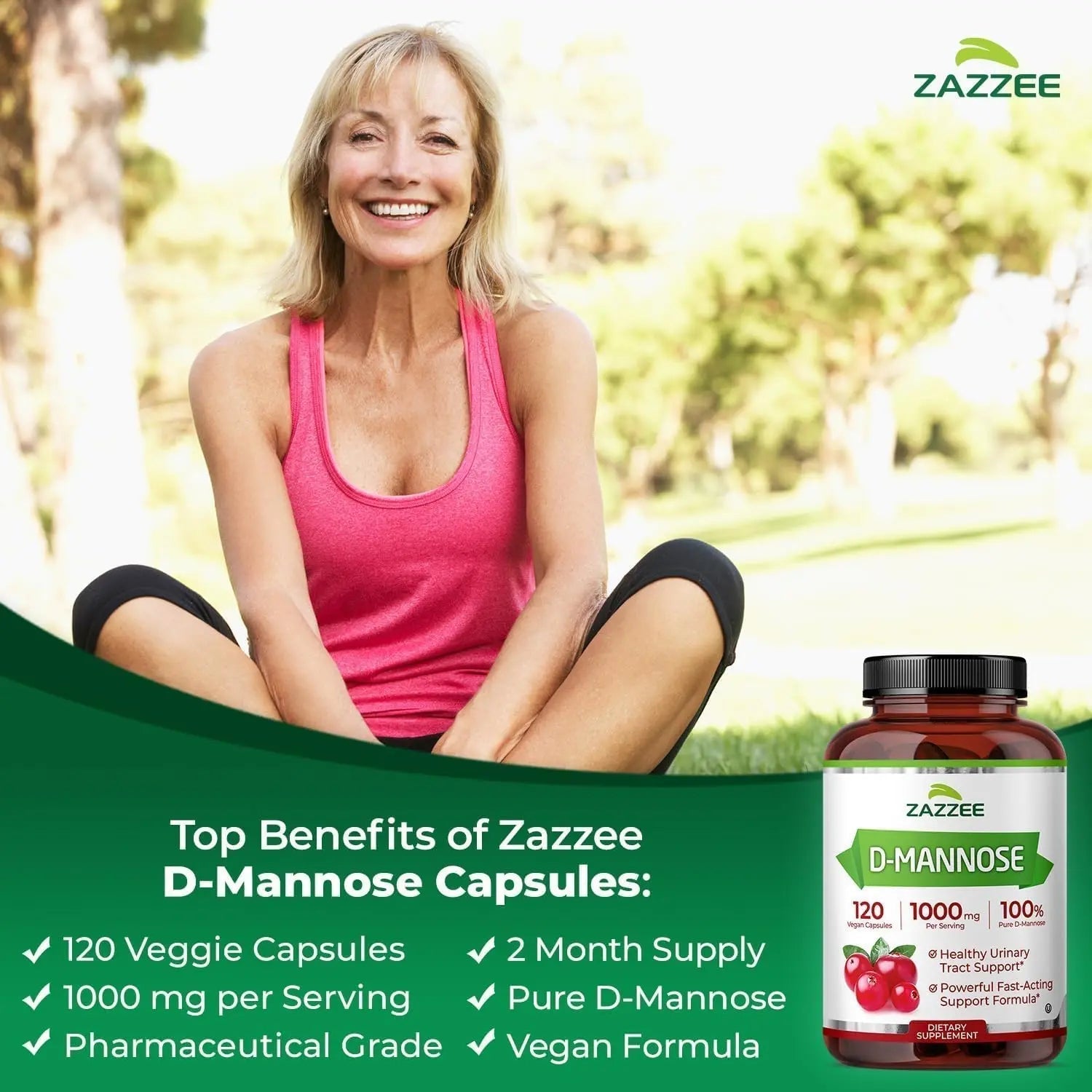 Zazzee Ultimate Urinary Tract Support Bundle | Super Concentrated Proanthocyanidin Cranberry Extract Capsules Plus D-Mannose 1000mg Capsules for UT & Bladder Cleansing (60 Servings Each) ZazzeeBuy Supplements Australia