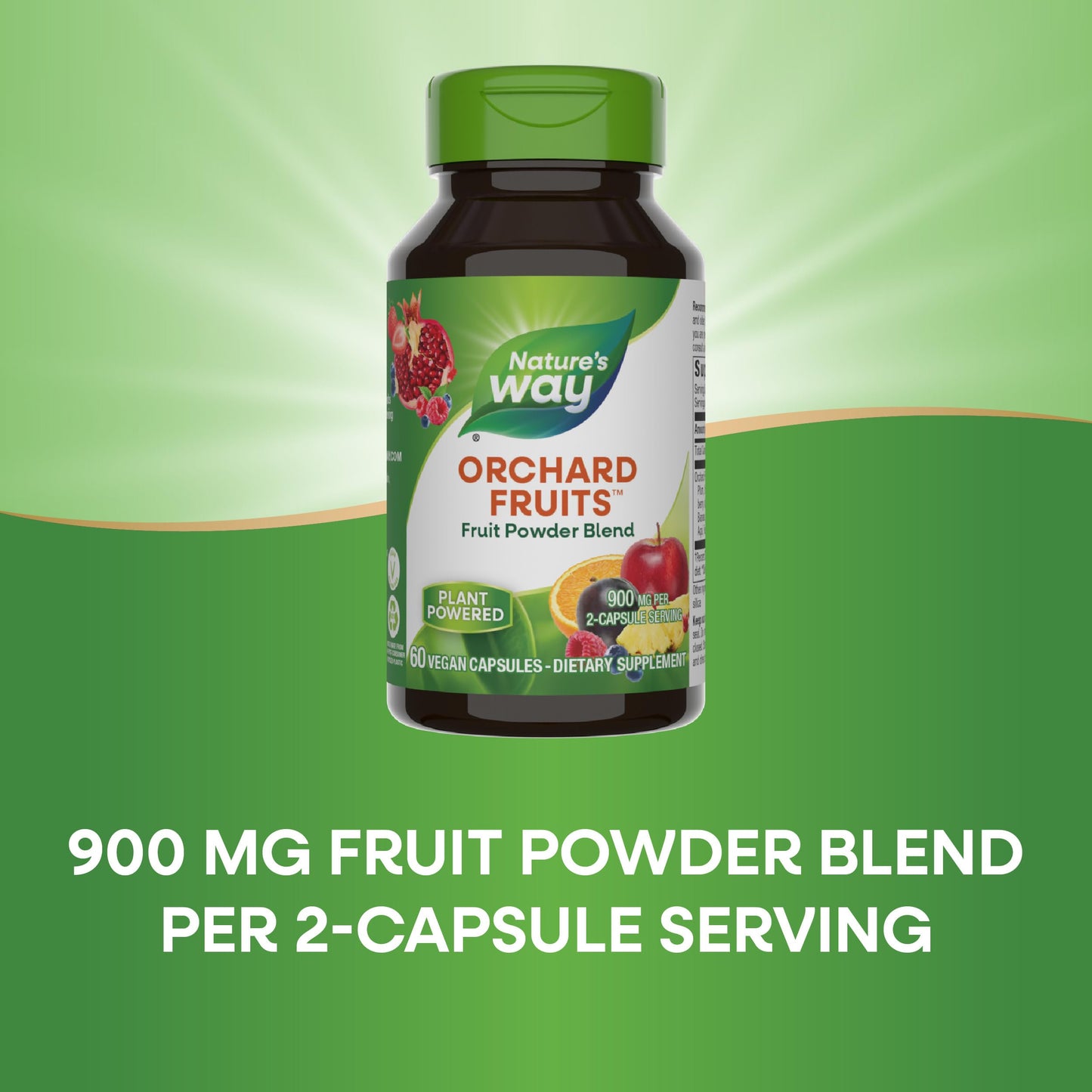 Nature's Way Orchard Fruits, Fruit Powder Blend, Contains 12 Different Fruits, 900mg Per 2-Capsule Serving, 60 Capsules Nature's WayBuy Supplements Australia