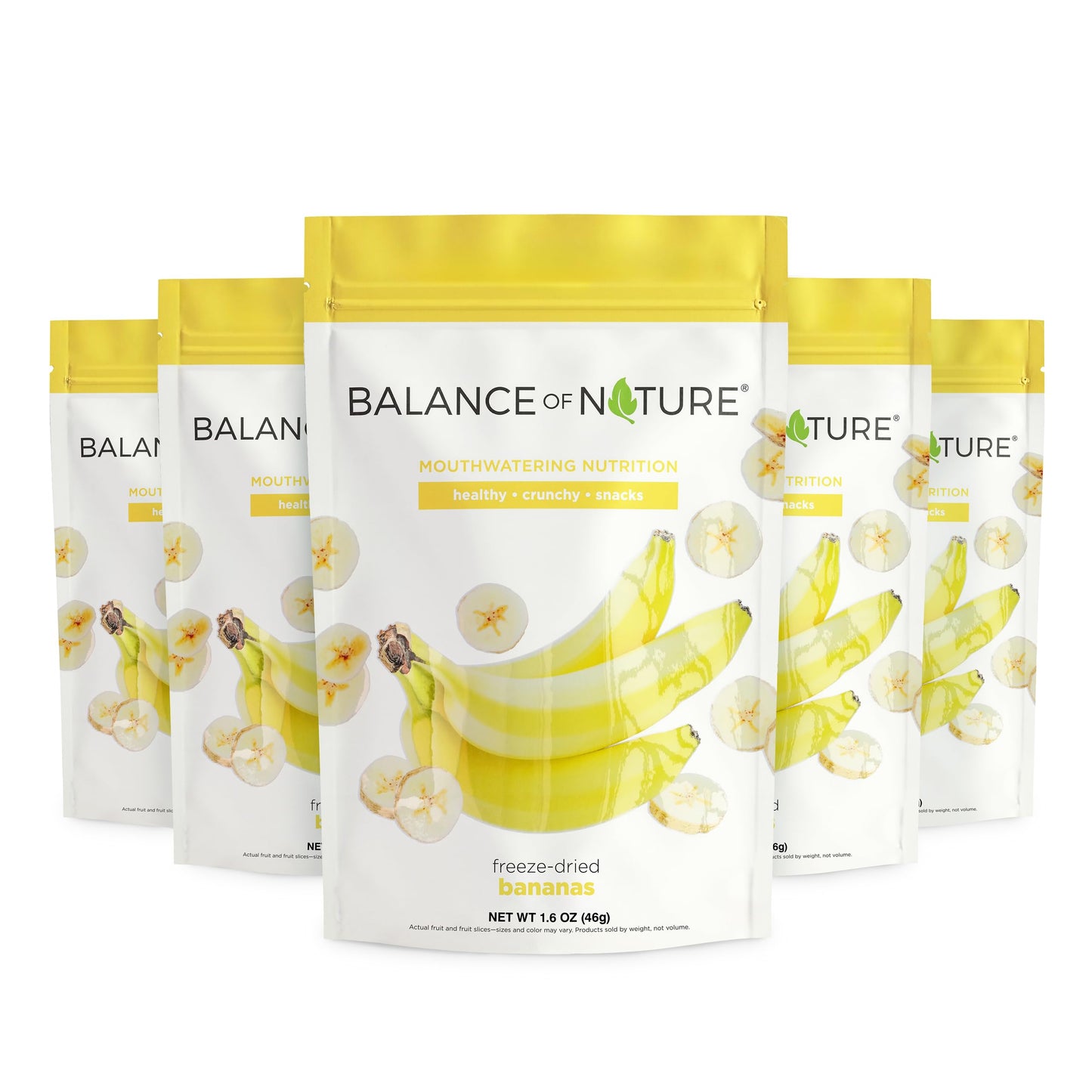 Balance of Nature Freeze-Dried Bananas (5 Pack) – 100% Real Fruit, Crunchy Banana Slices, Healthy Snack, Mouthwatering Nutrition, Gluten-Free, Vegan, No Sugar Added, Five 1.6 oz Bags Balance of NatureBuy Supplements Australia