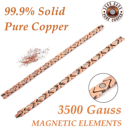 Vicmag Copper Bracelet for Women 99.9% Solid Pure Copper Valentine's Day Gift for Her with Adjustment Tool VicmagBuy Supplements Australia