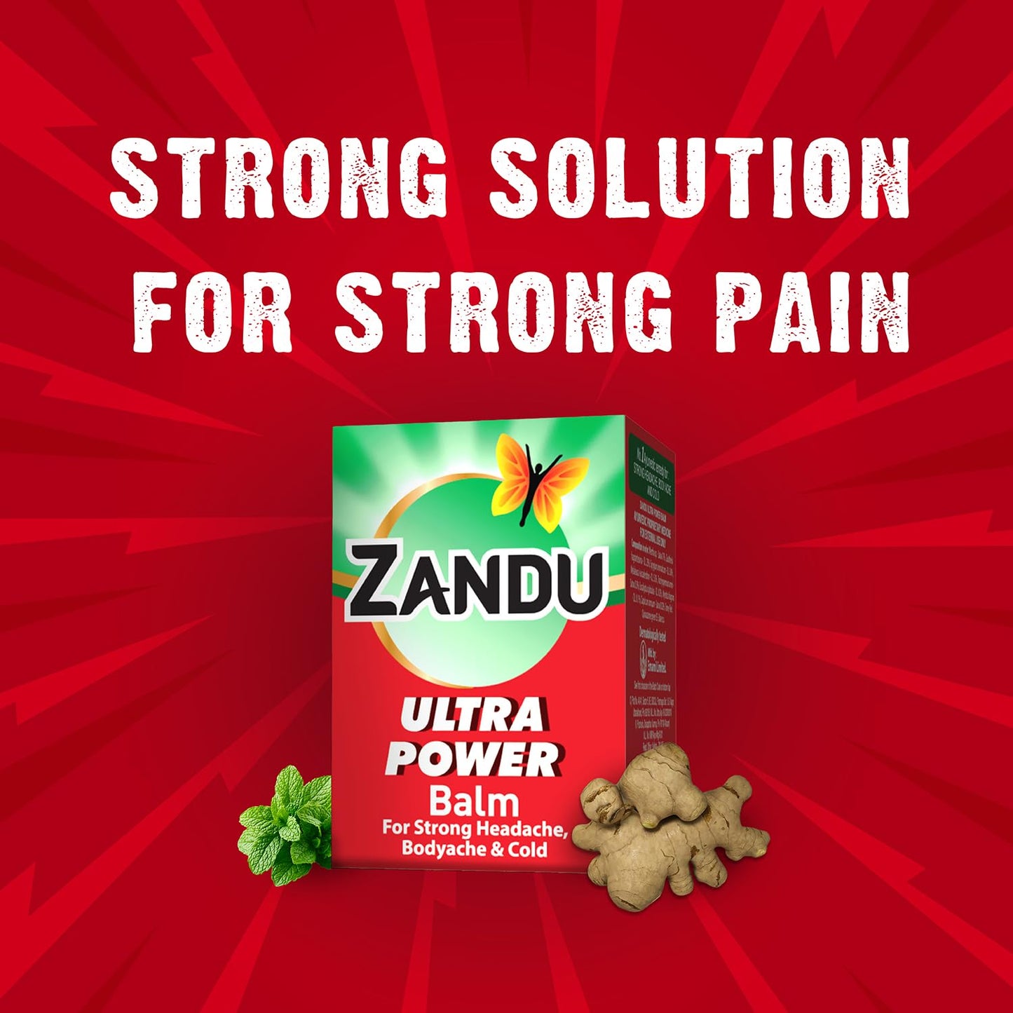 Zandu Ultra Red Balm | Ayurvedic Balm with Menthol, Camphor, Eucalyptus Oil | Relieves from Bodyache, Cold & Muscle Stiffness | Non Greasy & Fast Acting | 0.85 Fl Oz (Pack of 1) ZanduBuy Supplements Australia