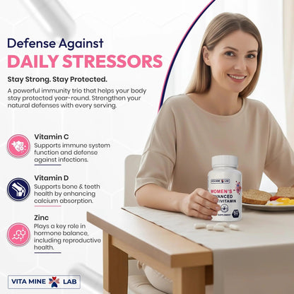 VITA MINE LAB Women's Advanced Multivitamin, Supports Energy, Immune Health & Overall Well-Being, Gluten-Free, Halal VITA MINE LABBuy Supplements Australia