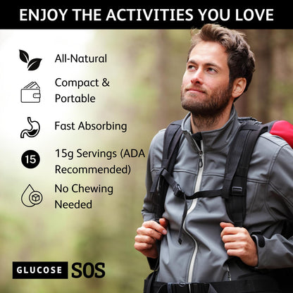 Glucose SOS Glucose Powder Packets with Natural Dextrose, Fast-Absorption That Instantly Dissolves in Your Mouth with No Water Needed, Sweet & Tangy 12 Servings Glucose SOSBuy Supplements Australia