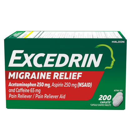 Excedrin Migraine Relief Caplets to Alleviate Migraine Symptoms - 200 Count ExcedrinBuy Supplements Australia