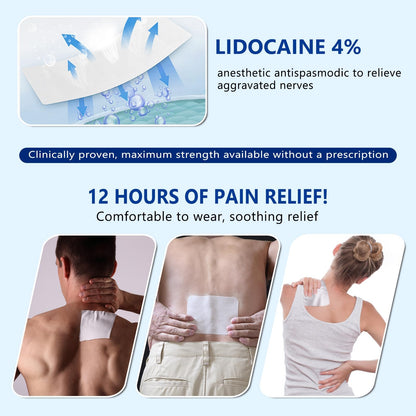 KIbabyDI Professional Lidocaine Pain Relief Patches - 20 Count | 4% Medicated Gel Patches for Targeted Joint & Muscle Comfort | Long-Lasting 12-Hour Relief, Ultra-Flexible Design -lb234 KIbabyDIBuy Supplements Australia