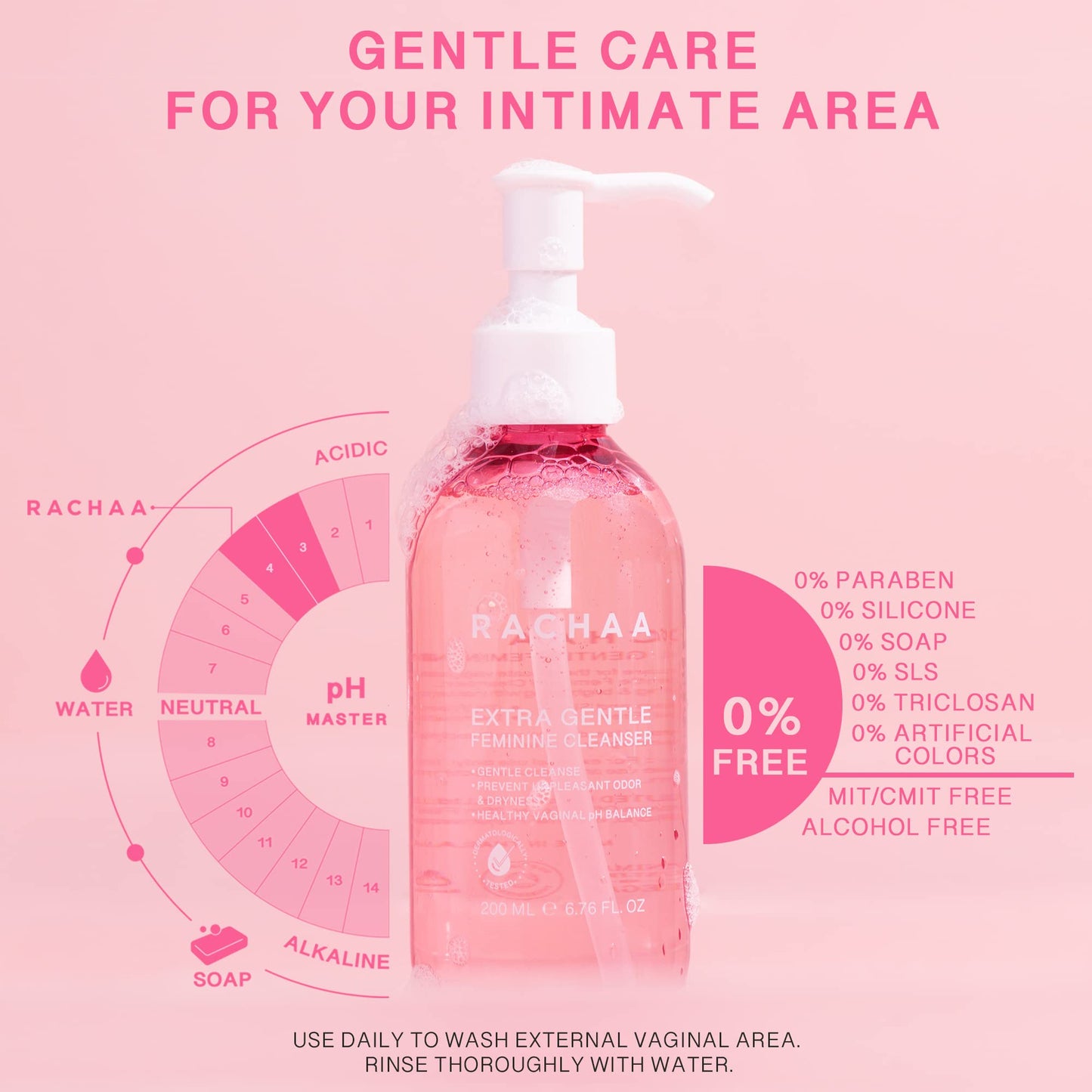 RACHAA Feminine Wash for Women, Lightening and Moisturizing, pH Balance Intimate Wash RACHAABuy Supplements Australia