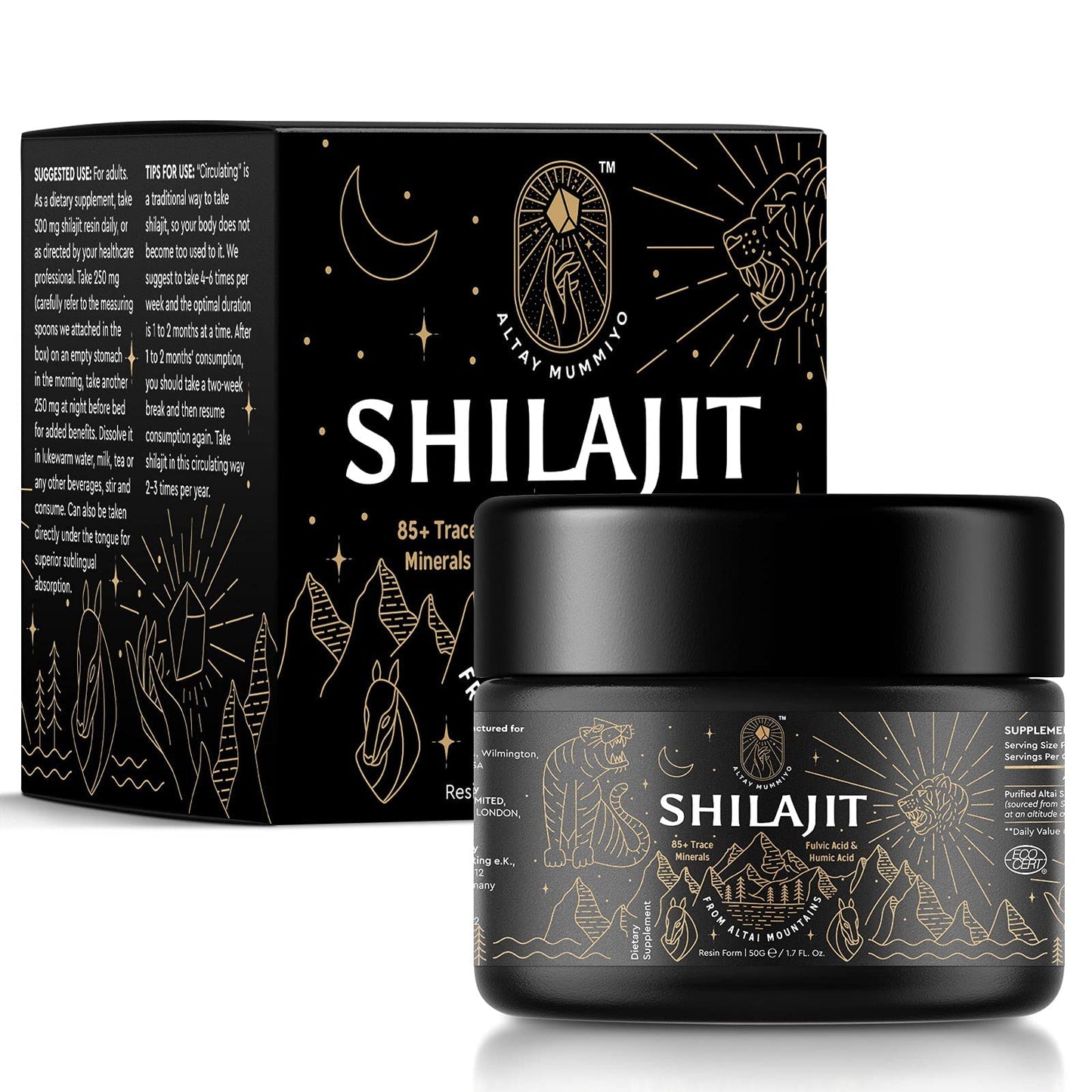 Shilajit Resin with Fulvic Acid & Trace Minerals, Original Siberian Pure Shilajit with 85+ Humic ALTAY MUMMIYOBuy Supplements Australia